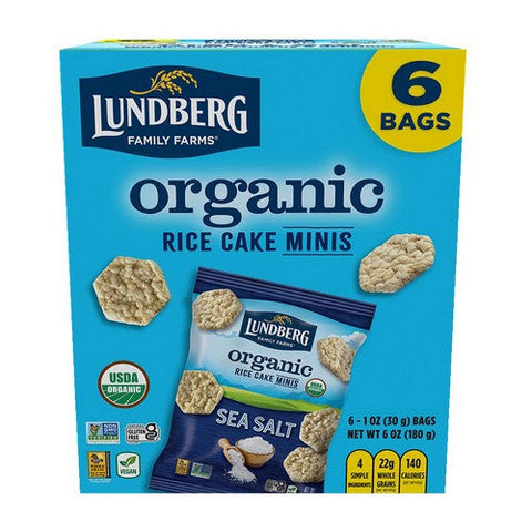 Lundberg, Organic Rice Cake Minis Sea Salt, 6 Oz (Case Of 4) Lundberg