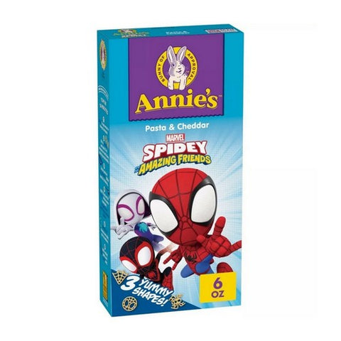 Annie's Homegrown, Organic Marvel Spidey Shapes Cheddar Macaroni And Cheese, 6 Oz