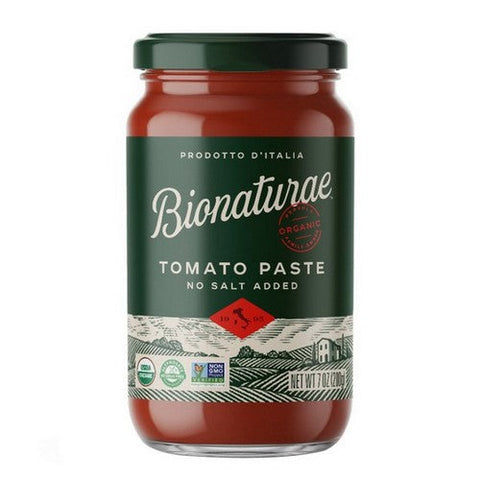 Bionaturae, Organic Tomato Paste No Salt Added, 7 Oz(Case Of 12) Bionaturae
