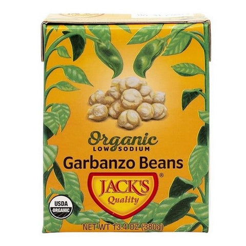 Jack's Quality, Organic Low Sodium Garbanzo Beans, 13.4 Oz(Case Of 8) Jack's Quality