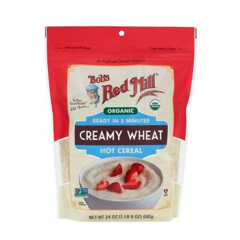Bobs Red Mill, Organic Creamy Wheat Hot Cereal, 24 Oz(Case Of 4) Bobs Red Mill