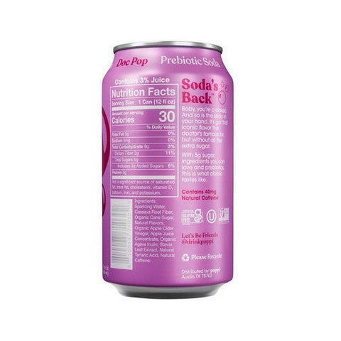 Poppi, Prebiotic Soda Doc Pop, 12 Oz(Case Of 12) Poppi