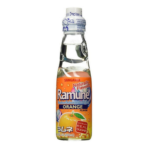 Sangaria, Ramune Orange Flavor, 6.76 Oz(Case Of 18) Sangaria