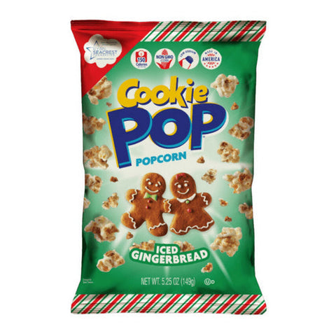 Cookie Pop Popcorn, Iced Gingerbread Popcorn, 5.25 Oz(Case Of 12) Cookie Pop Popcorn