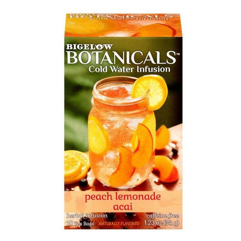 Bigelow, Botanical Cold Water Infusion Peach Lemonade Acai, 1.23 Oz(Case Of 6) Bigelow