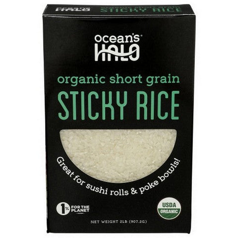 Ocean's Halo, Organic Short Grain Sticky Rice, 32 Oz(Case Of 5) Ocean's Halo