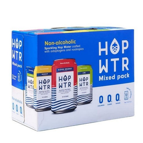 Hop Water, Sparkling Hop Water Variety, 144 Oz(Case Of 2) Hop Water