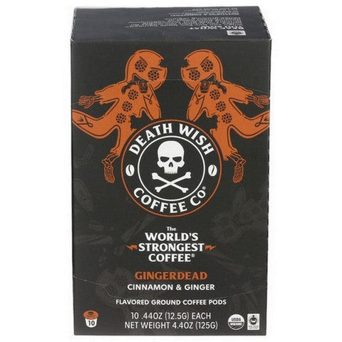 Death Wish Coffee, Gingerdead Coffee, 10 Count(Case Of 6) Death Wish Coffee