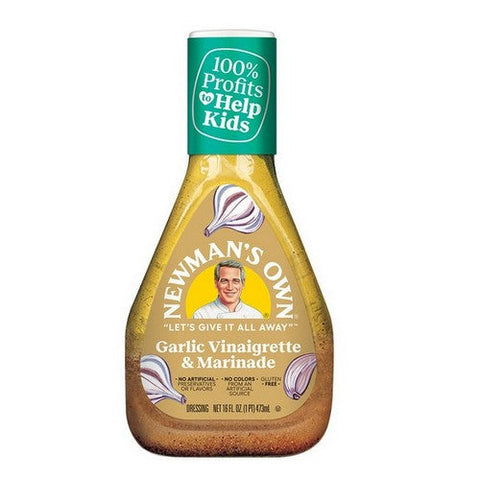 Newman's Own, Garlic Vinaigrette And Marinade Dressing, 16 Oz(Case Of 6) Newman's Own
