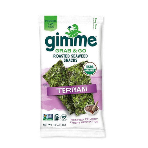 Gimme, Organic Teriyaki Roasted Seaweed Snacks, 0.7 Oz(Case Of 6) Gimme