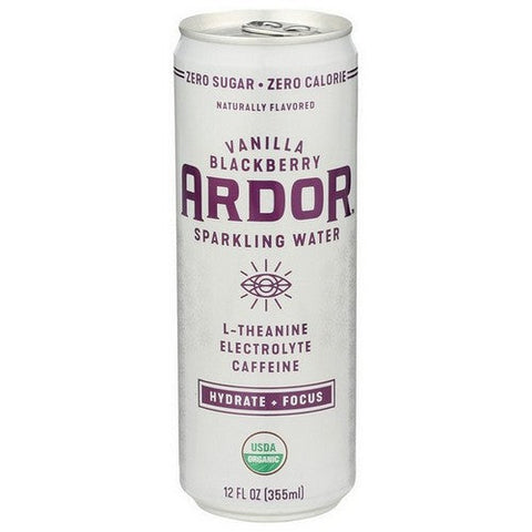 Ardor Organic, Vanilla Blackberry Sparkling Water, 12 Oz(Case Of 12) Ardor Organic
