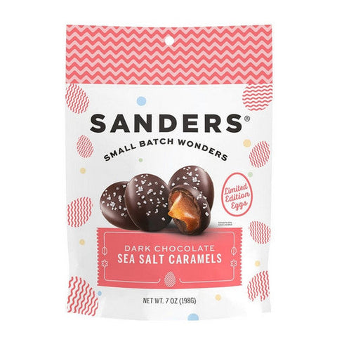 Sanders, Caramel Dark Chocolate Eggs, 7 Oz(Case Of 6) Sanders
