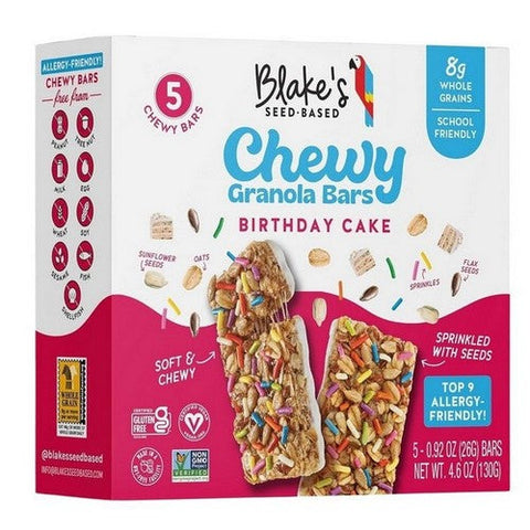 Blakes Seed Based, Chewy Granola Bar Birthday Cake, 4.6 Oz(Case Of 6) Blakes Seed Based