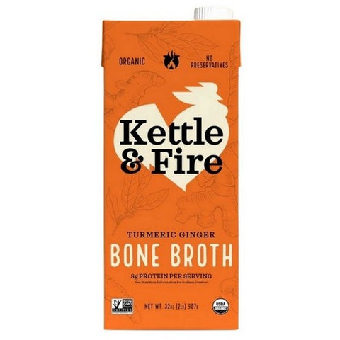 Functional Remedies, Chicken Bone Broth Turmeric Ginger, 32 Oz(Case of 8) Functional Remedies