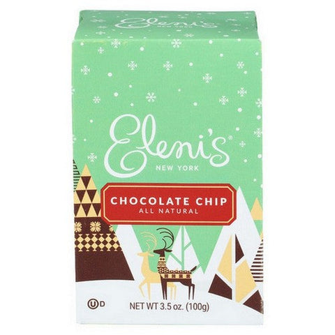 Elenis Cookies, Holiday Box Chocolate Chip Cookies, 3.5 Oz(Case Of 6) Elenis Cookies