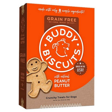 Buddy Biscuits, Oven Baked Treats With Peanut Butter Dry Dog Treats, 14 Oz (Case Of 6) Buddy Biscuits