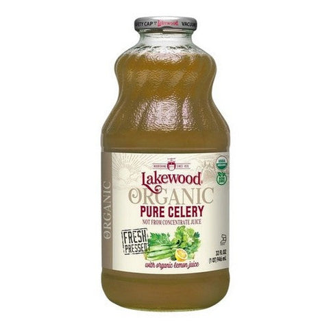Lakewood Organic, Organic Pure Celery Juice, 32 Oz (Case Of 6) Lakewood Organic