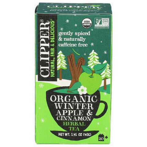 Clipper, Organic Winter Apple And Cinnamon Herbal Tea, 1.41 Oz (Case Of 6) Clipper