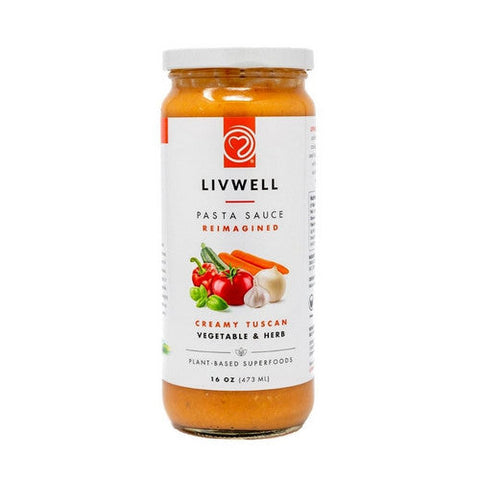 Livwell Foods, Creamy Tuscan Vegetable And Herb Sauce, 16 Oz (Case Of 6) Livwell Foods