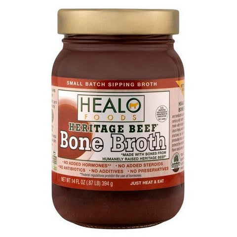 Healo Foods, Heritage Beef Bone Broth, 14 Oz (Case Of 6) Healo Foods