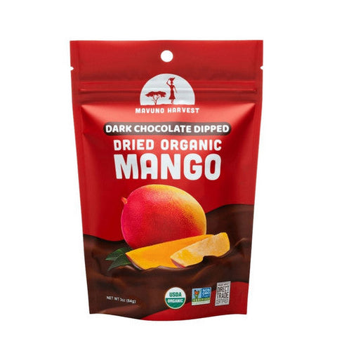Mavuno Harvest, Organic Dried Mango Dipped In Dark Chocolate, 3 Oz (Case Of 6) Mavuno Harvest