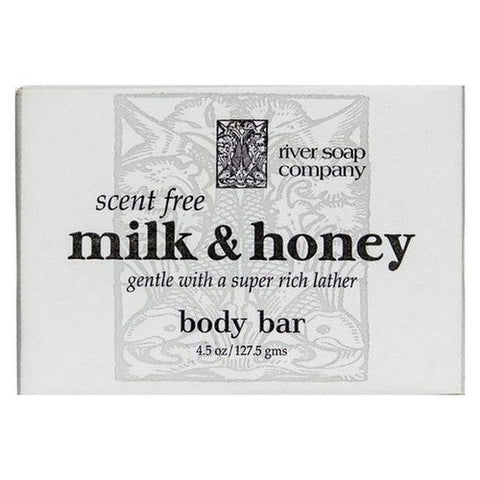 River Soap Company, Milk And Honey Soap, 4.5 Oz(Case Of 12) River Soap Company