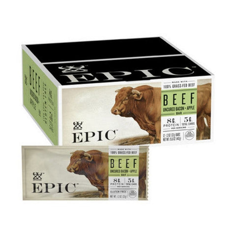 Epic Provisions, Beef Apple And Uncured Bacon Bar, 1.3 Oz(Case Of 12) Epic Provisions