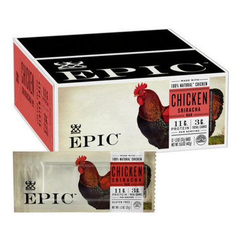 Epic Provisions, Chicken Sriracha Bar, 1.3 Oz(Case Of 12) Epic Provisions