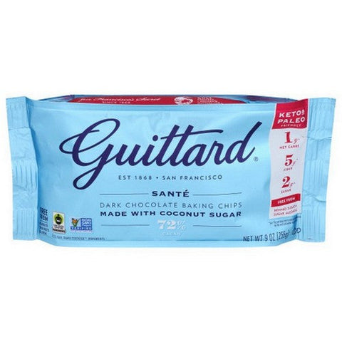 Guittard, Sante 72% Dark Chocolate Baking Chips, 9 Oz(Case Of 12) Guittard
