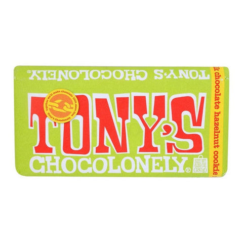Tonys Chocolonely, Milk Chocolate Hazelnut Cookie Bar, 6.35 Oz(Case Of 15) Tonys Chocolonely