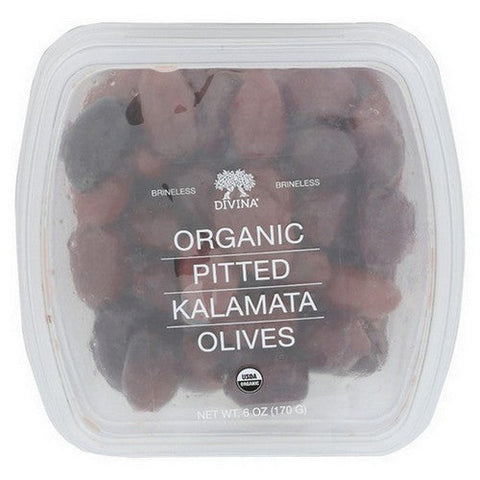Divina, Organic Pitted Kalamata Olives, 6 Oz(Case Of 6) Divina