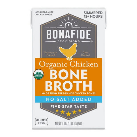 Bonafide Provisions, Organic Chicken Bone Borth Dry No Salt Added, 16.9 Oz(Case Of 6) Bonafide Provisions