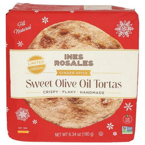 Ines Rosales, Original Ginger Spice Olive Oil Tortas, 6.34 Oz(Case Of 10) Ines Rosales