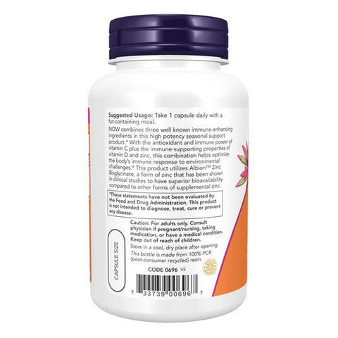 Now Foods, Vitamin C-1000 Zinc & Vitamin D-3, 100 VegCaps Now Foods