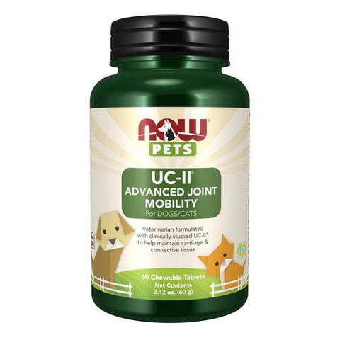 Now Foods, UC-II Advanced Joint Mobility Chewable Tablets for Dogs & Cats, 60 Tabs Now Foods