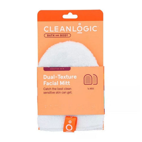 Cleanlogic, Bath And Body Care Facial Mitt Dual Texture, 1 Count Cleanlogic