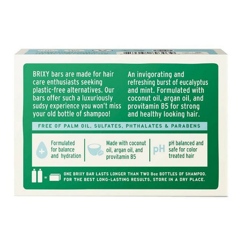Brixy, Shampoo Bar Mint Eucalyptus, 4 Oz Brixy