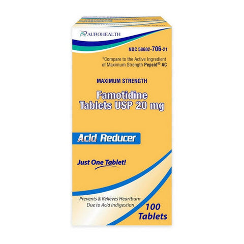 Auro Health, Maximum Strength Famotidine, 20 Mg, 100 Tabs Auro Health