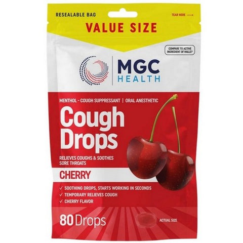Mgc Health, Cough Drops Cherry, 80 Drops Mgc Health
