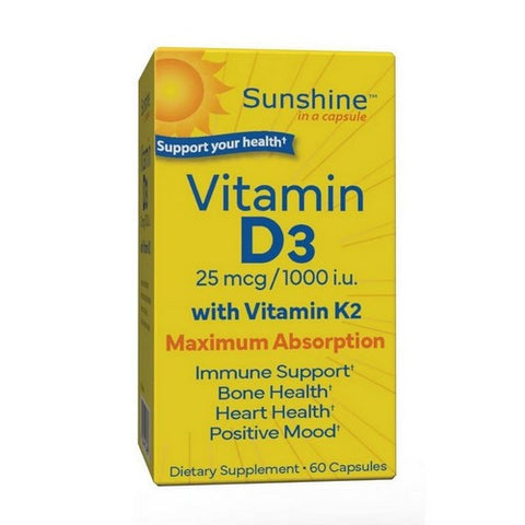 Sleep Soundly, Vitamin D with Vitamin K Sun In Cap, 60 Caps Sleep Soundly
