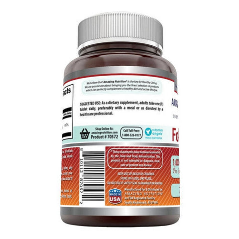 Amazing Nutrition, Amazing Formulas Folic Acid, 1000 Mcg, 1000 Mcg Amazing Nutrition