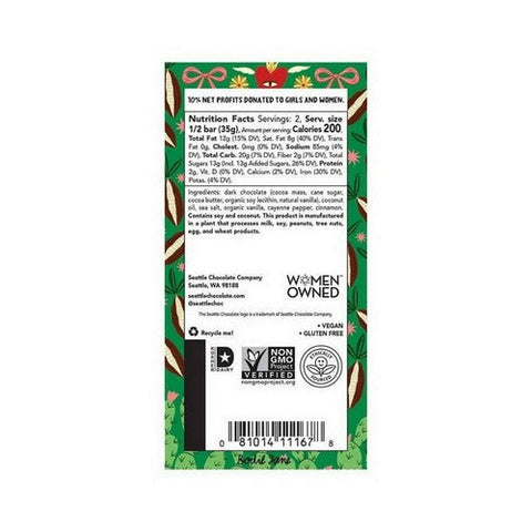 Seattle Chocolate Co., Spicy Hot Chocolate Truffle Bar, 2.5 Oz Seattle Chocolate Co.