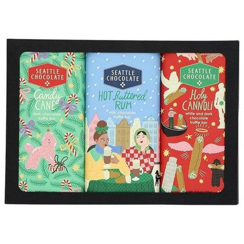 Seattle Chocolate Co., Seasons Greetings Truffle Bar Trio, 3 Count (2.5 Oz) Seattle Chocolate Co.