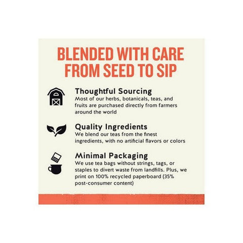 Celestial Seasonings, Peach + Probiotics Herbal Tea Caffeine Free, 16 Bags Celestial Seasonings