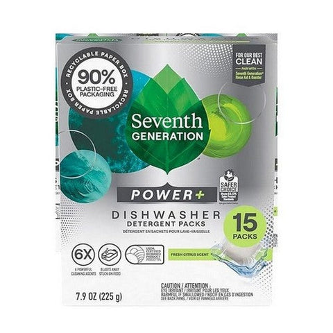 Seventh Generation, Fresh Citrus Power Plus Dishwasher Detergent, 7.9 Oz Seventh Generation