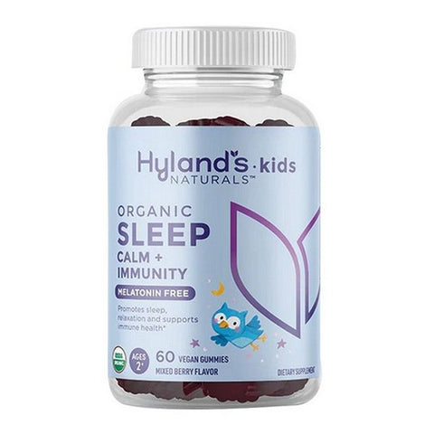 Hylands, Naturals Kids Organic Sleep Calm + Immunity Melatonin Free Gummies Mixed Berry, 60 Count Hylands