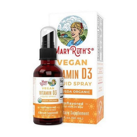 MaryRuth's, Organic Vegan Vitamin D3 Liquid Spray Unflavored, 1 Oz MaryRuth's