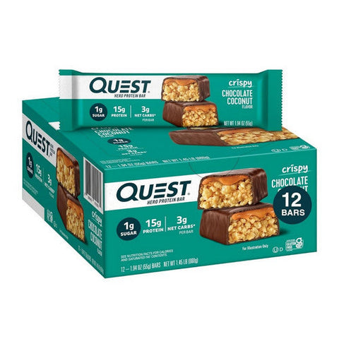 Pure Protein, Crispy Chocolate Coconut Hero Protein Bar, 12 Count Pure Protein