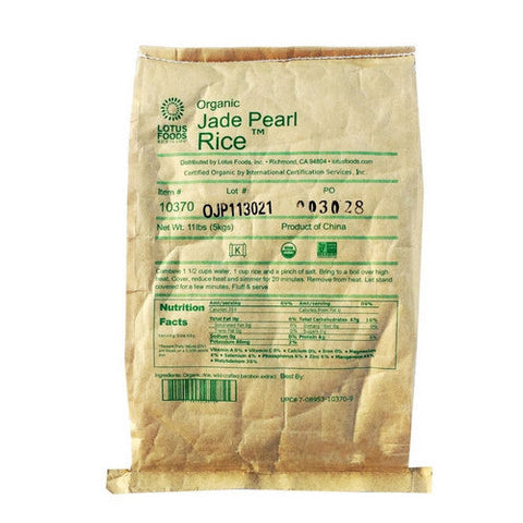 Lotus Foods, Lotus Foods Organic Jade Pearl Rice, 11 Lbs Lotus Foods
