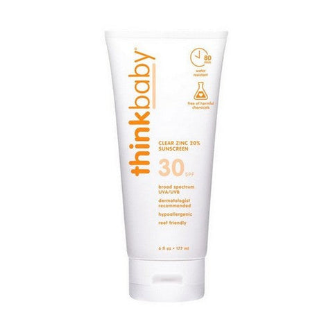 Thinkbaby, Thinkbaby Clear Zinc Sunscreen SPF 30, 6 Oz Thinkbaby